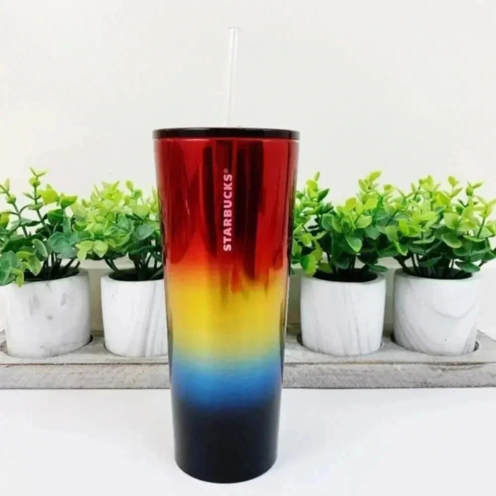 Rare 2019 Starbucks Rainbow Pride Ombré Tumbler